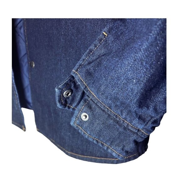 Slate & Stone Mens Dark Wash Snap Front Long Sleeve Denim Shirt Jacket Sz L New - Picture 6 of 11